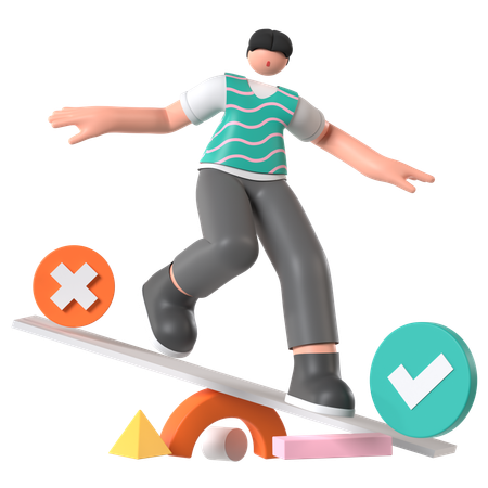 Businessman making Decisions  3D Icon