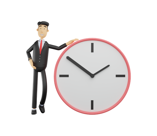 Businessman managing time  3D Illustration