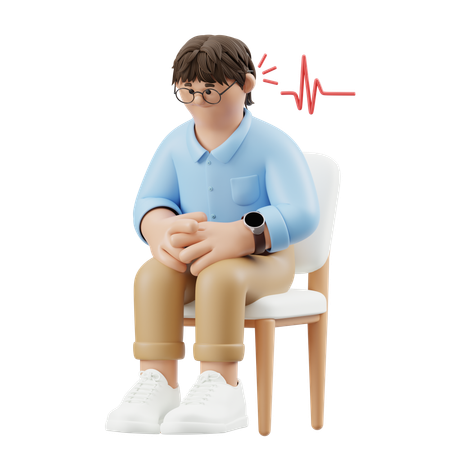 Businessman Nodding While Listening  3D Illustration