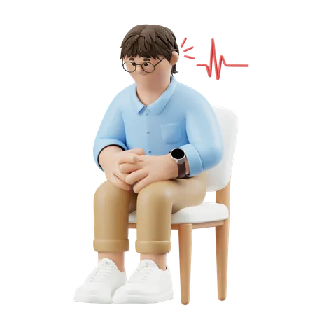 Businessman Nodding While Listening  3D Illustration