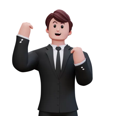 Businessman On Fire  3D Illustration