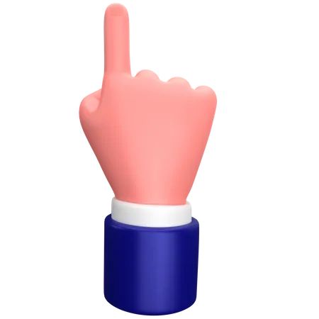 Businessman One Finger Up Hand Gesture 3 D Illustration 3D Icon