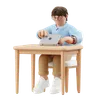 Businessman Opened Laptop On Table