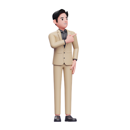 Businessman pointing 3D Illustration