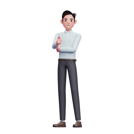 Businessman pointing at camera  3D Icon