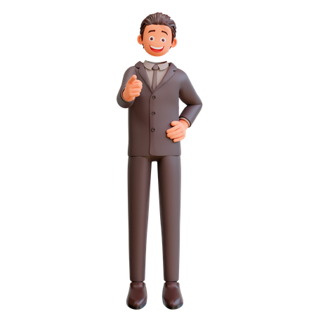 Businessman pointing at you  3D Illustration