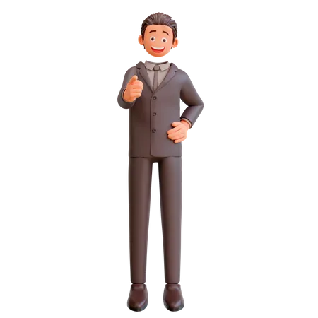 Businessman pointing at you  3D Illustration