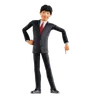 Businessman Pointing Down