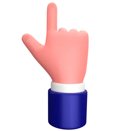 Businessman Pointing Hand Gesture 3 D Illustration 3D Icon