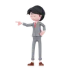 Businessman Pointing Left Side