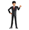 Businessman Pointing Right