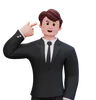 Businessman Pointing Right Head