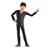 Businessman Pointing Right Side