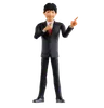 Businessman Pointing Something Right