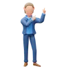 Businessman Pointing Their Hands Up