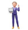 Businessman Pointing To Laptop Screen