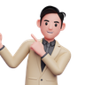 3d businessman pointing emoji