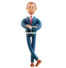 Businessman pose in folded arms