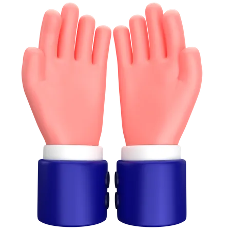 Businessman Pray Hand Gesture 3 D Illustration 3D Icon