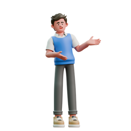 Businessman Presentation  3D Icon