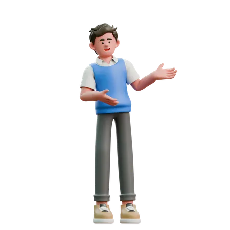 Businessman Presentation  3D Icon