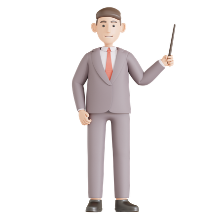 Businessman Presentation  3D Icon