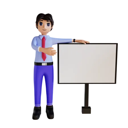 Businessman Presenting 3D Illustration