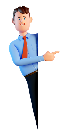 Businessman presenting something  3D Illustration