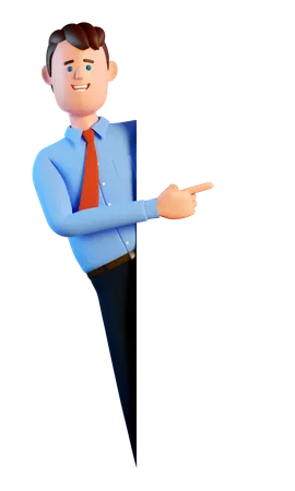 Businessman presenting something  3D Illustration