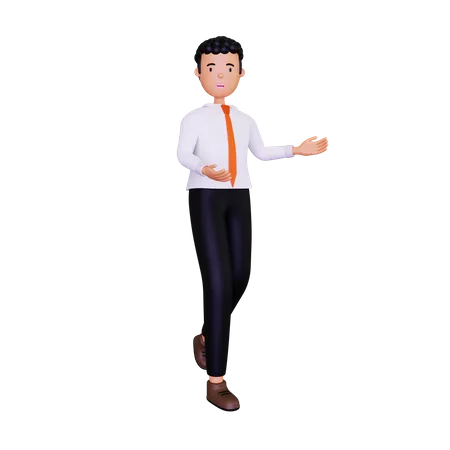 Businessman Presenting something  3D Illustration