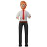 3d for businessman presenting something