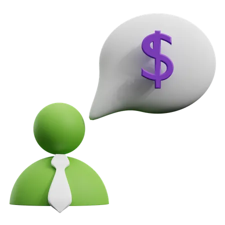 Businessman Profit  3D Icon