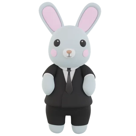 Businessman Rabbit  3D Icon