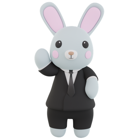 Businessman Rabbit  3D Icon