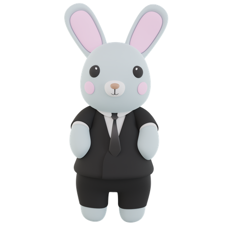Businessman Rabbit  3D Icon