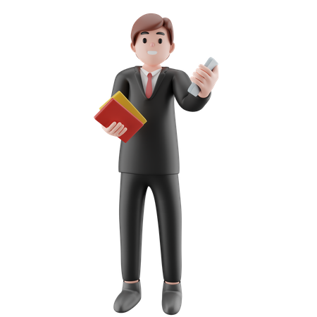 Businessman recruiting for job  3D Icon