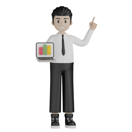 Businessman representing business analysis  3D Illustration