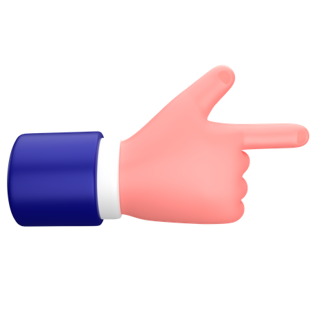 Businessman right direction showing hand gesture  3D Icon