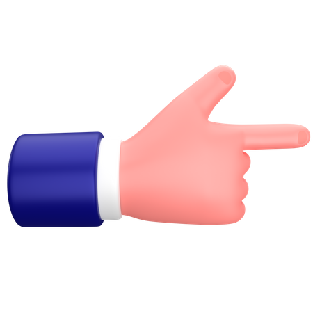 Businessman right direction showing hand gesture 3D Icon