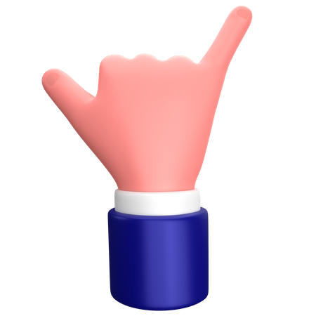 Businessman rock on hand gesture  3D Icon