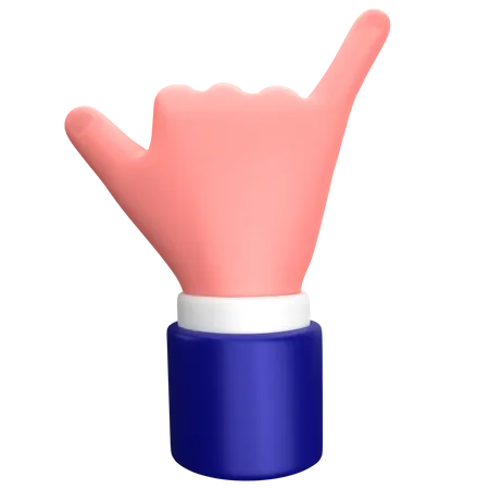 Businessman rock on hand gesture 3D Icon