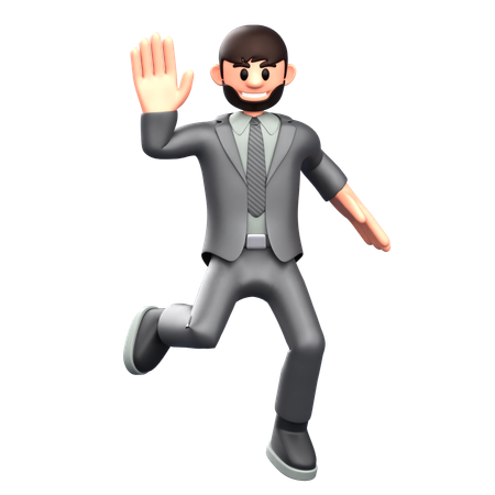 Businessman saying hello  3D Illustration