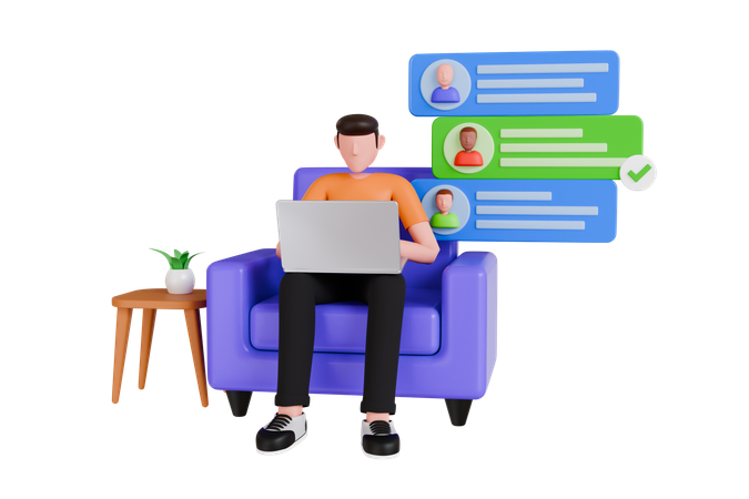 Businessman Selecting Employees  3D Icon
