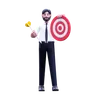 Businessman Showing Business Target