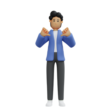 Businessman showing disagreement  3D Icon