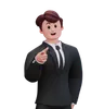 Businessman Showing Right Pointing At You