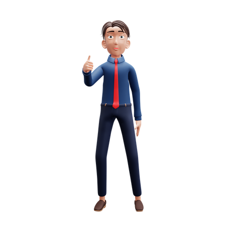 Businessman showing Thumb up 3D Illustration