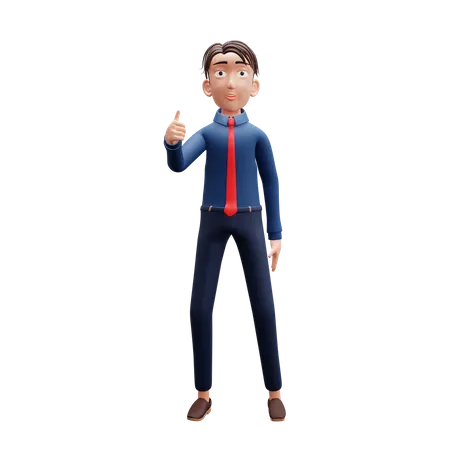 Businessman showing Thumb up  3D Illustration