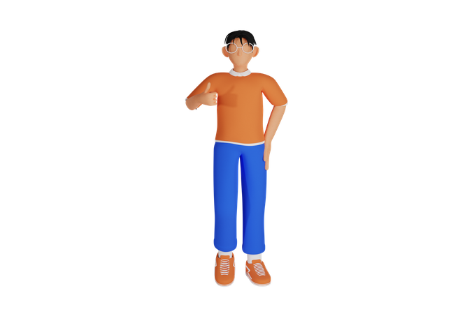 Businessman showing thumbs up  3D Icon