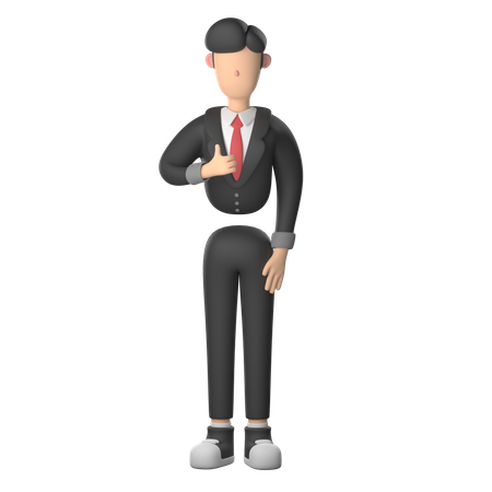 Businessman Showing Thumbs Up  3D Illustration